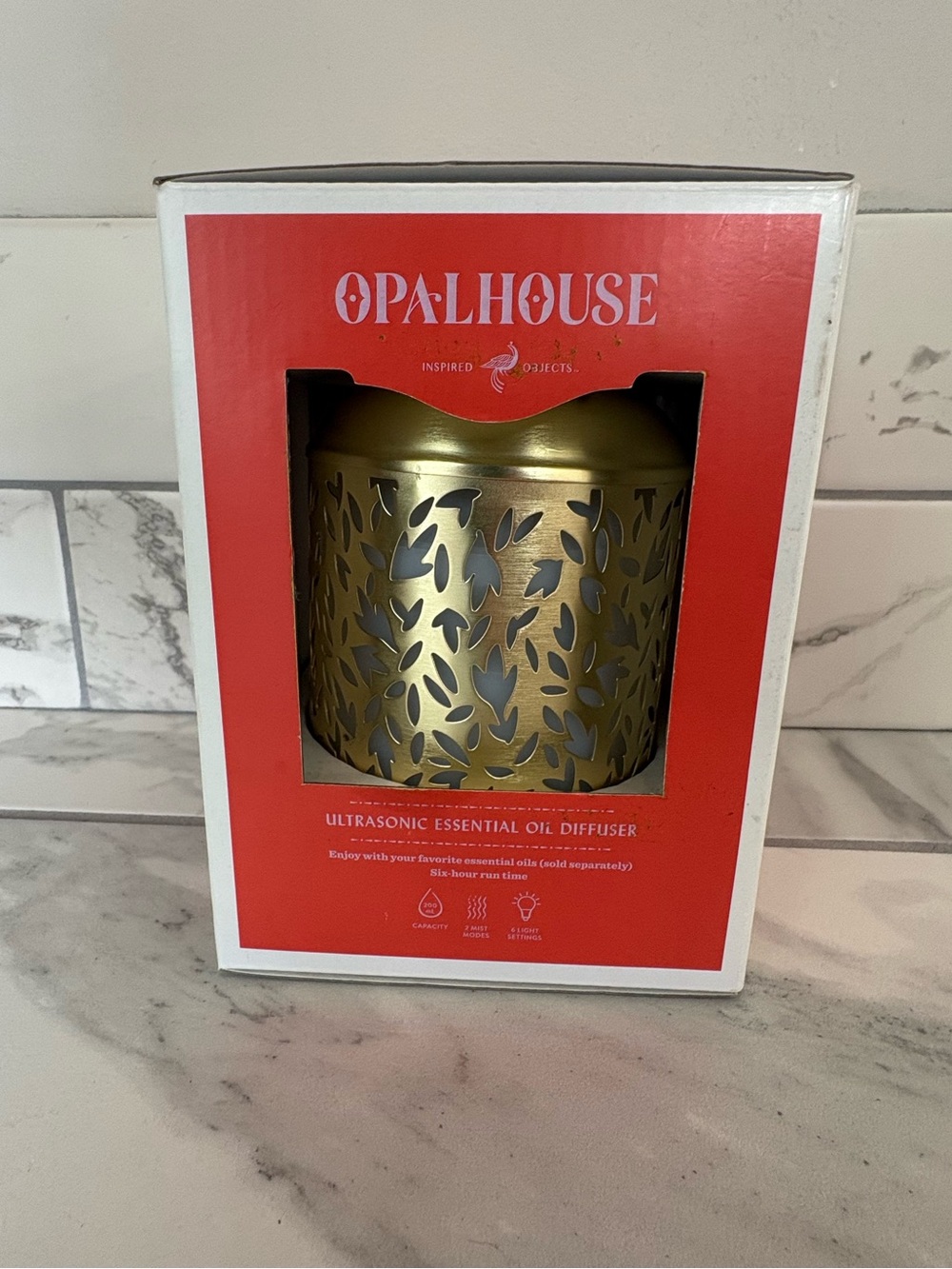 Opalhouse Gold Leaf Ultrasonic Essential Oil Diffuser